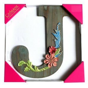 Catherine Malandrino 14" Wood Metal Initial J